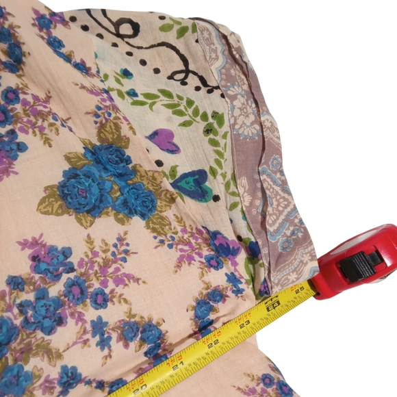 Free People Floral V-Neck Mini Dress Boho Pocket Sundress Women’s M - Picture 5 of 8